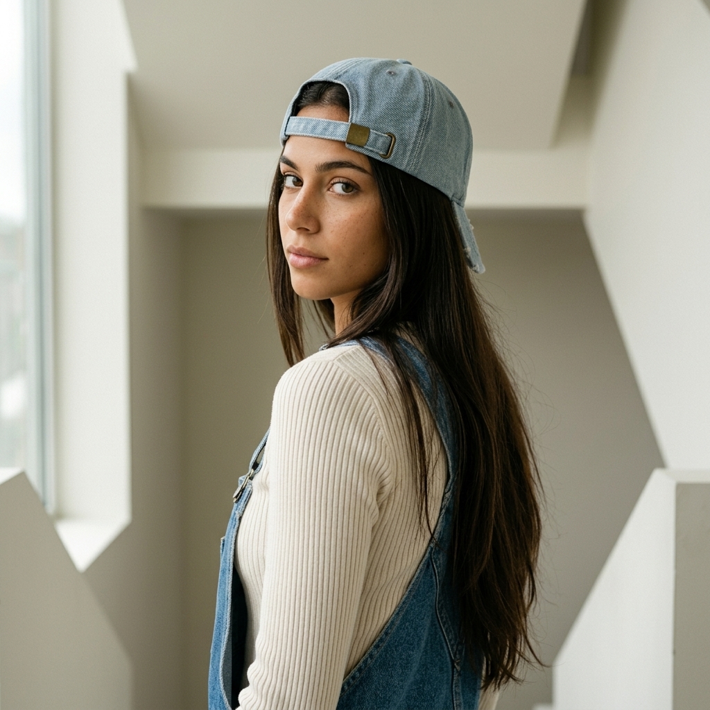 CAPY casquette jeans texture